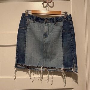PAIGE Blue Denim Mini Skirt